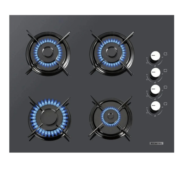 KUMTEL SET ÜSTÜ OCAK LPG'Lİ ANTRASİT (GRİ) CAM