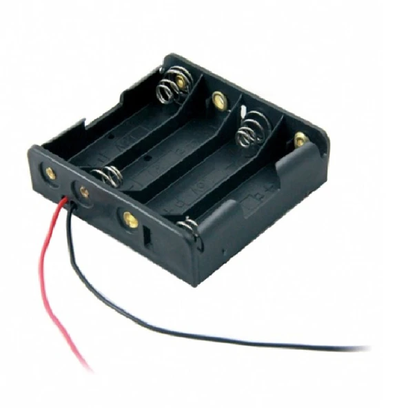 1 Adet - 4lü Pil Yatağı Pil Yuvası Pil Kutusu AA Kalem Kalın Pil - Resim 2