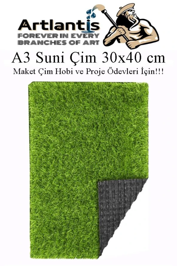 Yapay Çim A3 30x40 cm 1 Adet A3 Boyutunda Maket Çim Dekorati Yapay Çim Halı Teraryum Suni Çim