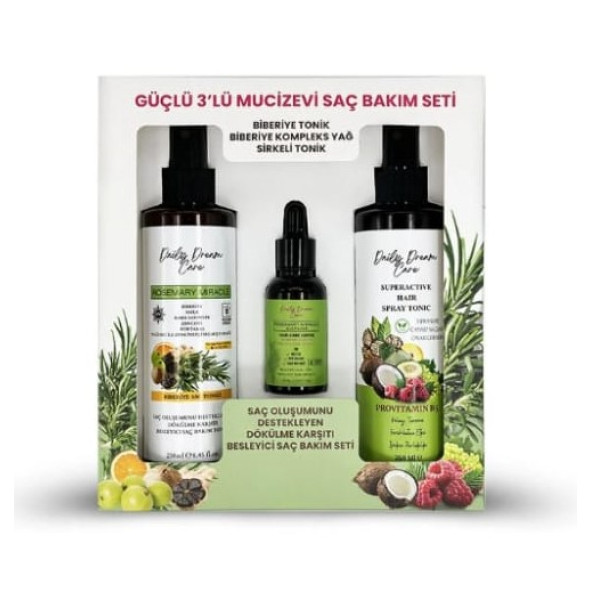 Daily Dream Care Rosemary Miracle Biberiye Bakımı 3'lü Set (Tonik + Serum)