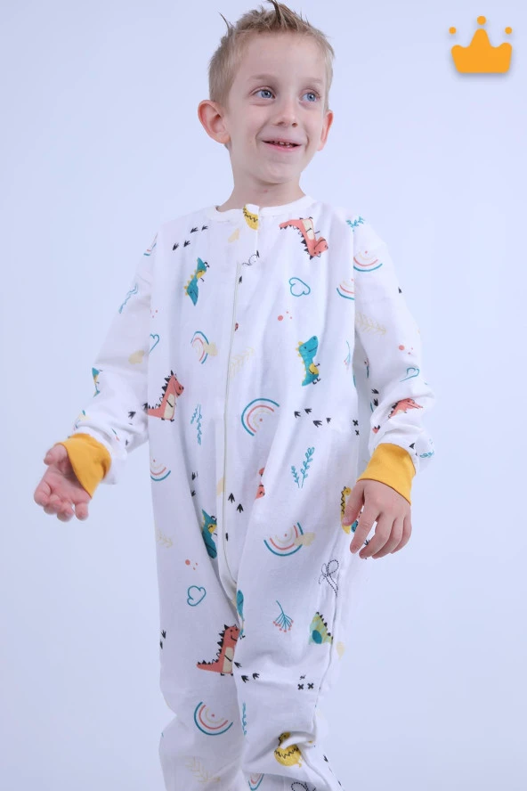 Begisa 2-8 Yaş 1 Tog Pazen Çocuk Uyku Tulumu Unisex Uzun Kollu Uyku Tulumu - 10