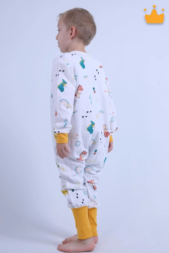 Begisa 2-8 Yaş 1 Tog Pazen Çocuk Uyku Tulumu Unisex Uzun Kollu Uyku Tulumu - 11
