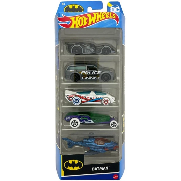 Hot Wheels 5 li Araba BATMAN HTV44