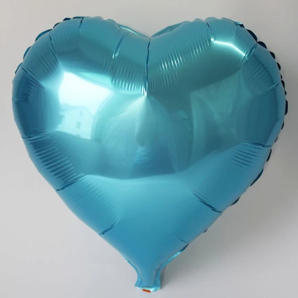 Kalp Balon Folyo Açık Mavi 45 cm 18 inç (2818)