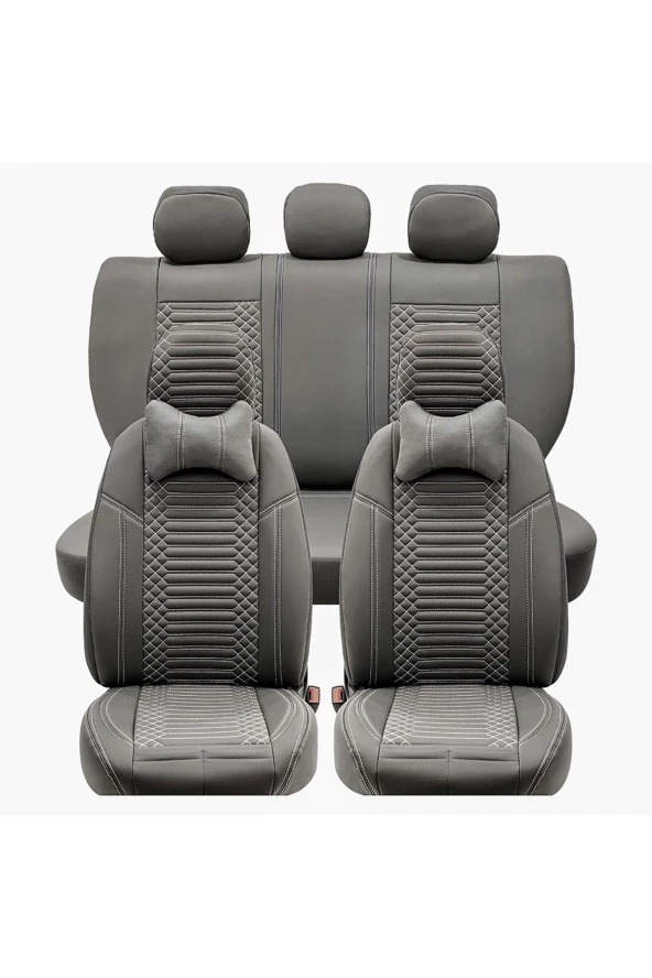 Startcar Hyundai İX55  Full Deri Oto Koltuk Kılıfı Ön Arka Set Füme SC