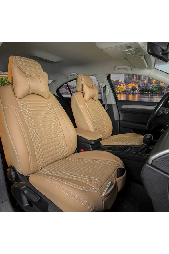 Startcar Bmw 2 SERİSİ 216d Full Deri Oto Koltuk Kılıfı Ön Arka Set Bej SC