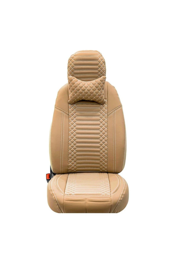 Startcar Bmw 2 SERİSİ 216d Full Deri Oto Koltuk Kılıfı Ön Arka Set Bej SC - 4