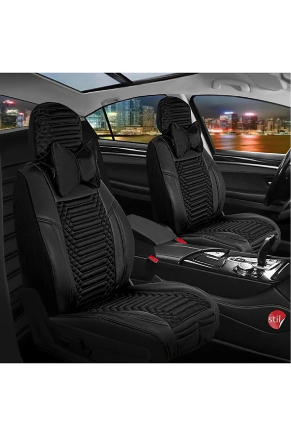 Startcar Opel Astra G HB Full Deri Oto Koltuk Kılıfı Ön Arka Set Siyah SC