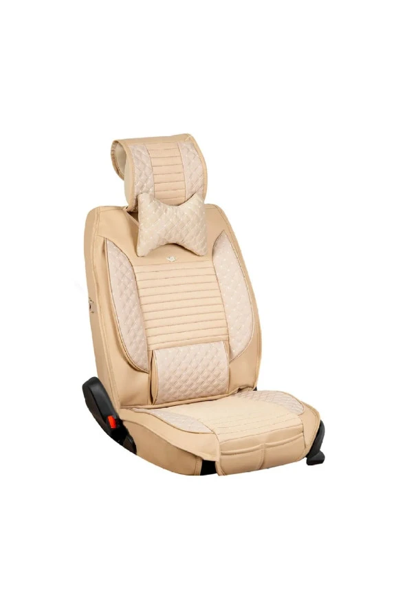 Startcar Alfa Romeo 156 Deri Oto Koltuk Kılıfı Ön Arka Set Anka Bej SC - 5