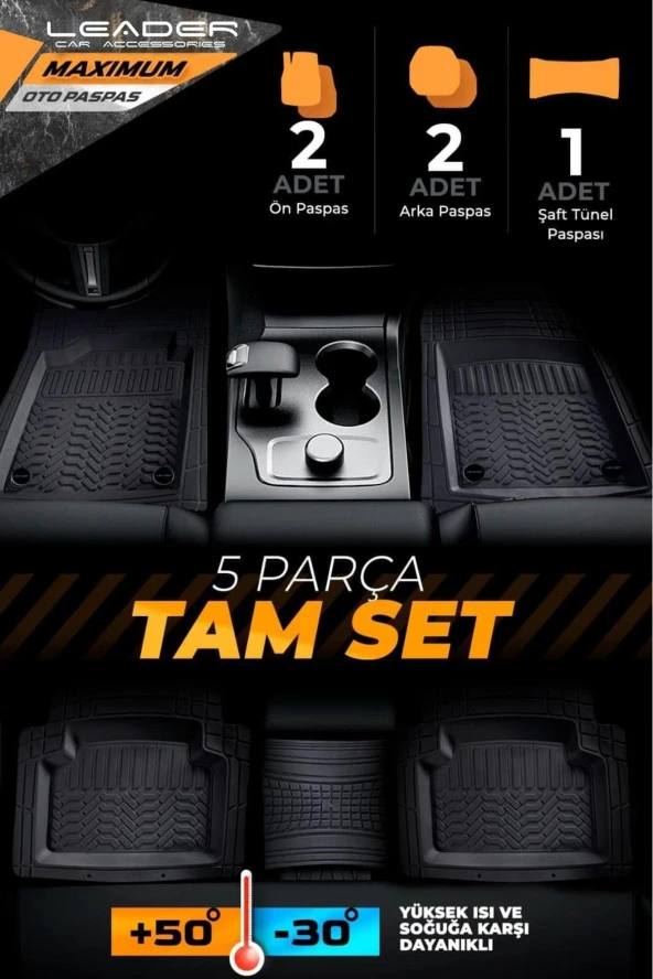 Startcar  Bmw 3 SERİSİ 320 Uyumlu 4D Havuzlu Paspas Profesyonel Model Bej SC - 3