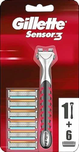 Gillette Sensor-3 Red Tıraş Bıçağı + Yedek Başlık 6'lı