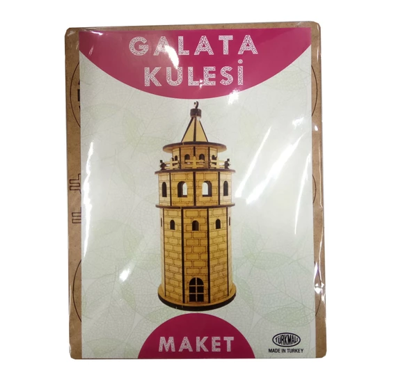 Ahşap Galata Kulesi Maketi - 3 Boyutlu - Kampanyalı Fiyat