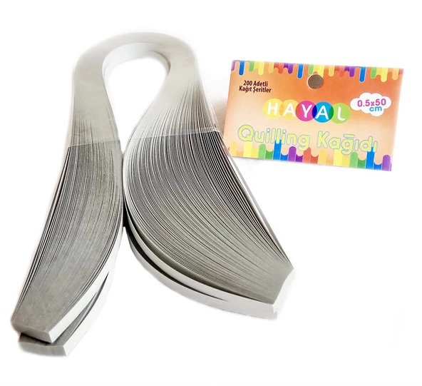 Hayal Quilling Kağıdı - Gri Renk 200lü - 2