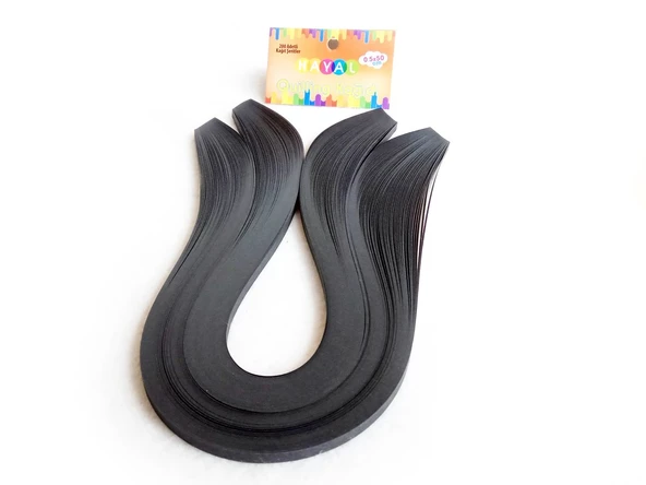Hayal Quilling Kağıdı - Siyah Renk 200lü - 2