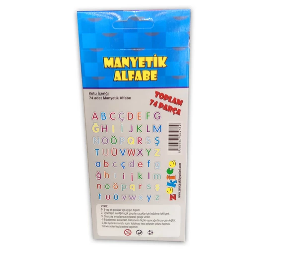 Manyetik Alfabe 74 Parça - 2