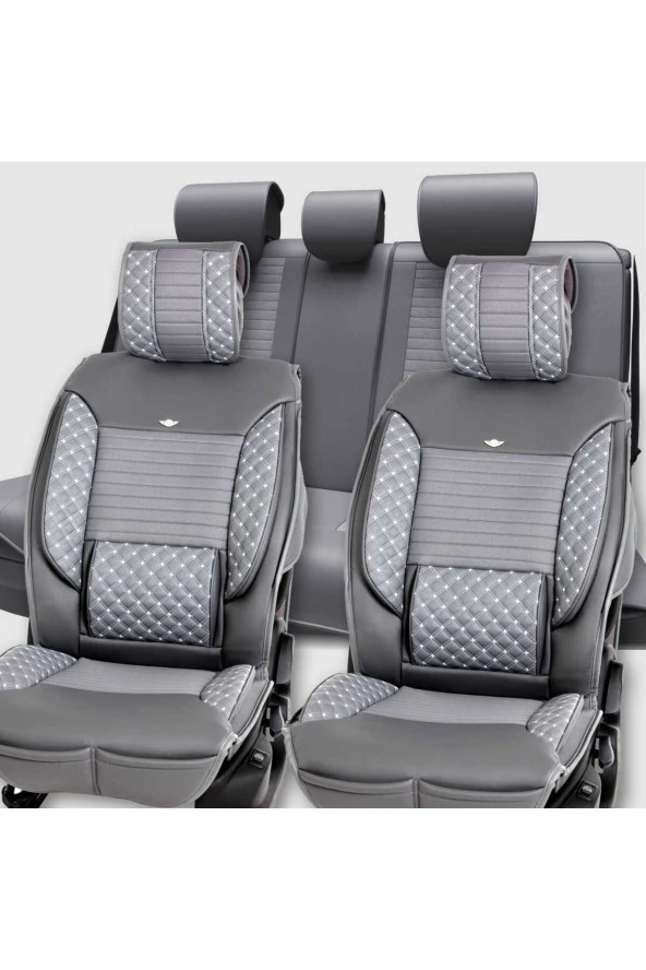 Startcar Fiat Doblo Eski Kasa Lüks Deri Oto Koltuk Kılıfı Ön Arka Takım Platin Series 2+1 - 1