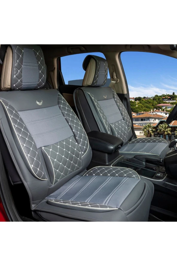 Startcar Fiat Punto Lüks Deri Oto Koltuk Kılıfı Ön Arka Takım Gezgin Serisi SC