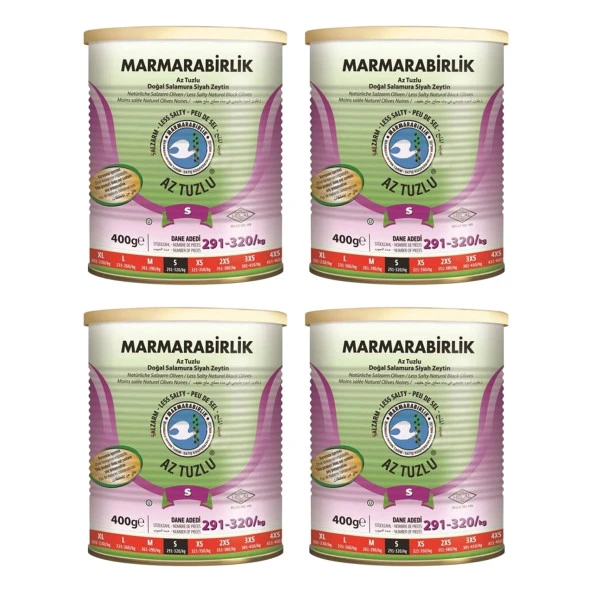 Marmarabirlik Az Tuzlu Zeytin 400 gr x 4 Adet - 2