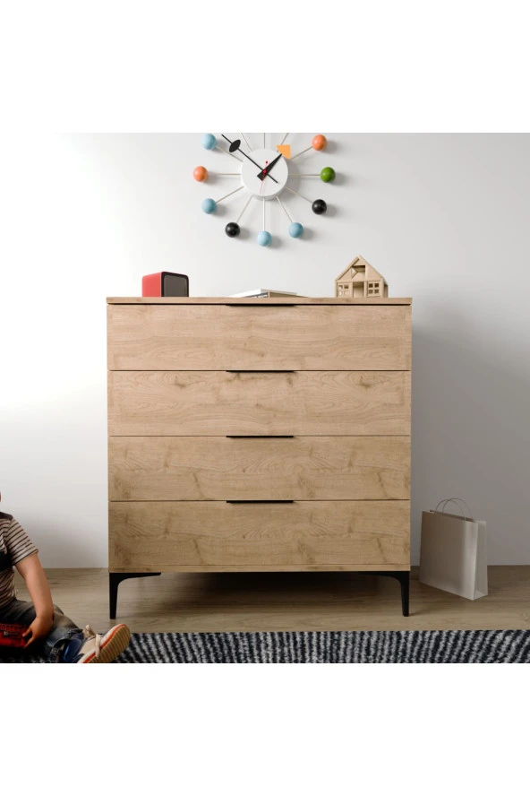 ALONEX HOME ADEN 4 ÇEKMECELİ SEPET ŞİFONYER