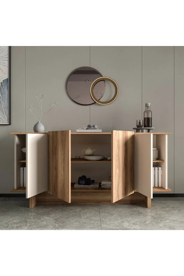 ALONEX HOME  Diana 180 Cm Konsol , Ceviz- Kumsal Konsol - 3
