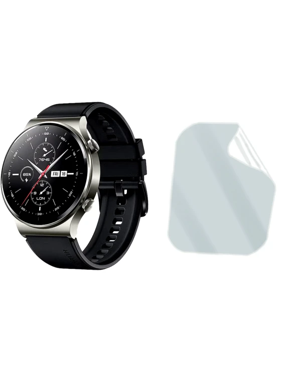 Huawei Watch GT2 Pro Saat Uyumlu Hydrojel Esnek Kırılmaz Cam Ekran Koruyucu Film 8684609227611