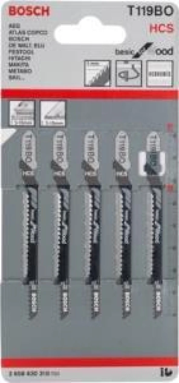 Bosch T119BO Dekupaj Testeresi Bıçağı 5li Paket - 2