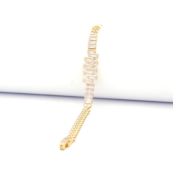 Su Yolu Bileklik Çelik Altın Kaplama Zincir Model BLK-1042 ürün görseli