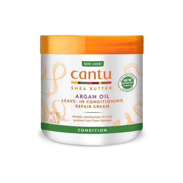 Cantu Kıvırcık ve Dalgalı Saçlar Argan Yağlı Durulanmayan Onarıcı Saç Kremi 453 gr ürün görseli