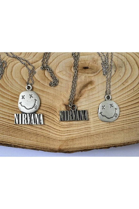Nirvana Smile BFF 3Lü Rock Metal Grup Zincir Kolye PYTKZNKLY158