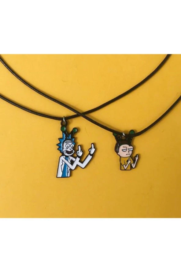 Rick Bff Best Friends 2li Suni Deri Ipli Metal Kolye Pytkkt00103