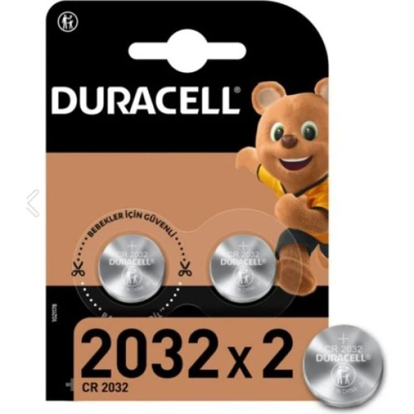 Duracell CR2032 Lithium 3V Pil 2'li