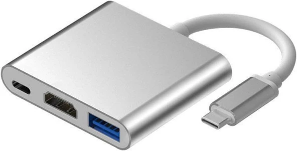 S-link SL-USB-C68 Type-C to HDMI+usb3.0+pd Kablo