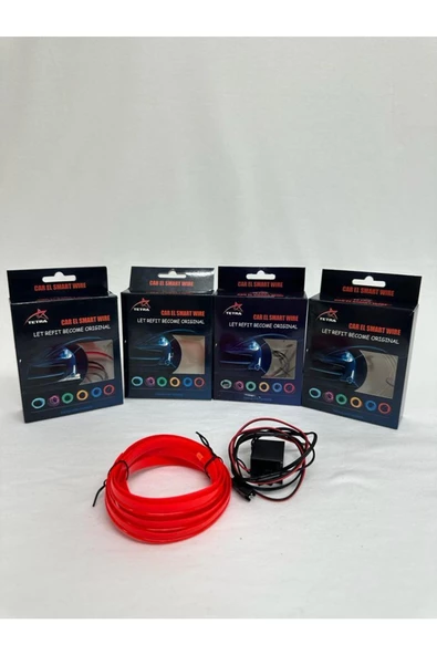 Ip Neon Kırmızı Oto Torpido Neon Led 2 Metre - 4