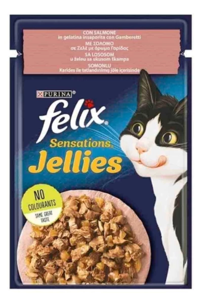 Felix Sensatıons Somon Ve Karidesli Yetişkin Yaş Kedi Maması 85 Gr x 26 Lı