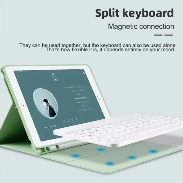 TFY Store iPad Pro 12.9 (2018-2020-2021) Uyumlu Smart Manyetik Klavyeli Tablet Kılıfı - 6
