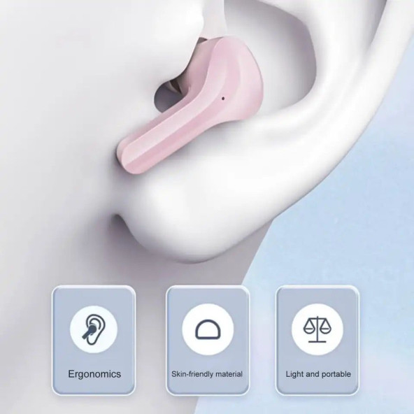 Pembe Tws Air31  Bluetooth Kulaklık 8d Stereo Şeffaf LED ekran ios-Android Uyumlu Dokunmatik - 5