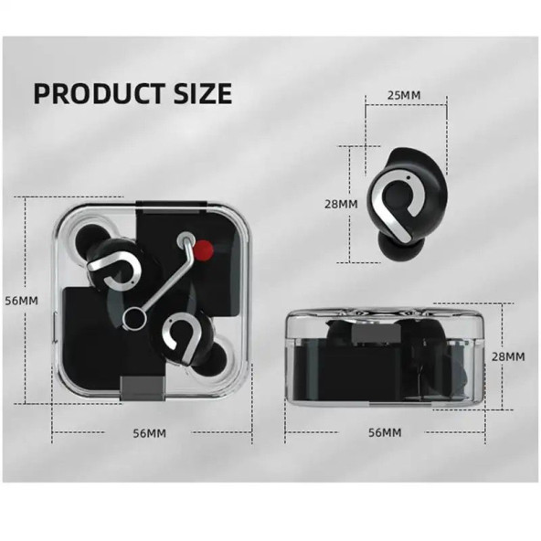 (Siyah) Led Ekranlı Modern Tasarımlı Bluetooth 5.3 Kulak İçi Kulaklık - 2