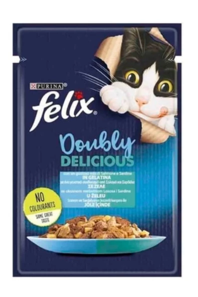 Felix Somon Ve Sardalyalı Yaş Kedi Maması 85 Gr x 26 Adet