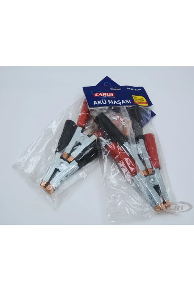 Akü Maşası Profesyonel  Uyumlu 4'lü Paket Kırmızı-siyah - 5