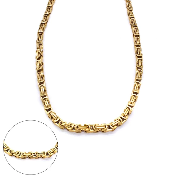 Altın Kaplama Kral Erkek Zincir Kolye -  - ZN-277 ürün görseli 1