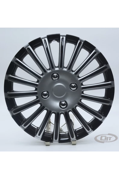 Jant Kapağı Siyah-Gri Kırılmaz 14" Universal Model (Amblem Hediyeli) (1 ADET) ürün görseli 1