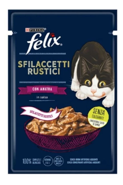 Felix Lezzetli Et Dilimleri Ördekli Kedi Yaş Maması 80 Gr x 26 Lı