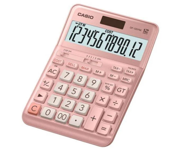 Casio DF-120FM-PK Pembe 12 Hane Masa Üstü Hesap Makinesi