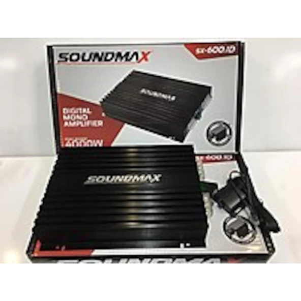 Soundmax Sx-600.1D Oto Anfi Mono Max Power 4000W Bas Kontrol - 1