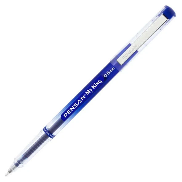 My King İğne Uçlu Metal Klipsli Jel Tükenmez Kalem 0.5 Mm Mavi - 1 Adet