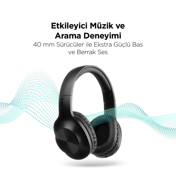 Ttec Soundmax Kulaküstü Kablosuz Bluetooth Kulaklık Siyah - 2