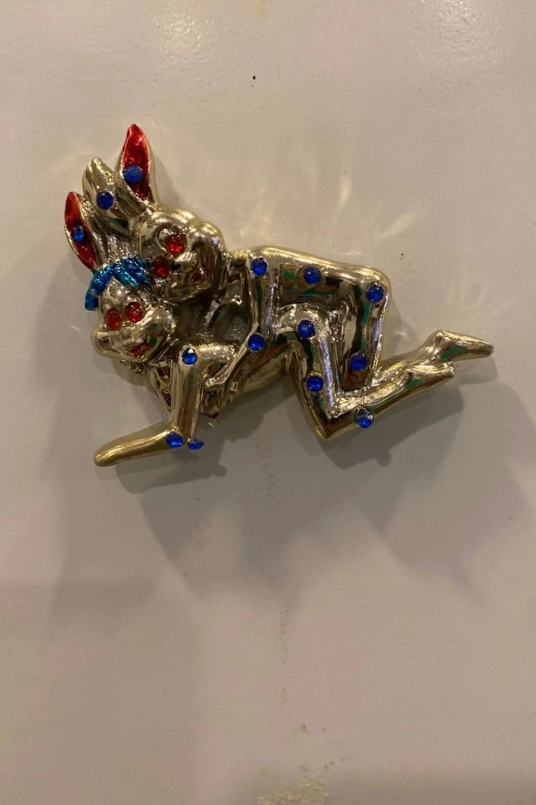 Magnet Playboy Tavşan Eroti k Figürlü Taşlı Metal Mıknatıs Magnet 1 ürün görseli