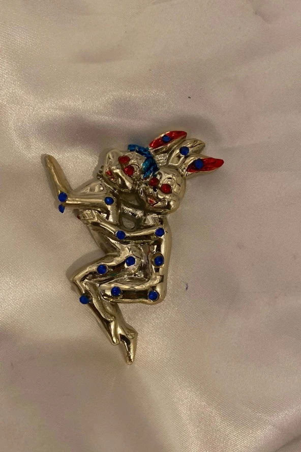 Magnet Playboy Tavşan Eroti k Figürlü Taşlı Metal Mıknatıs Magnet 1 - Resim 6