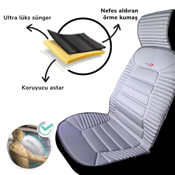 Space 2'li Oto Koltuk minderi, Renault Clio koltuk uyumlu özel tasarım minder - 6
