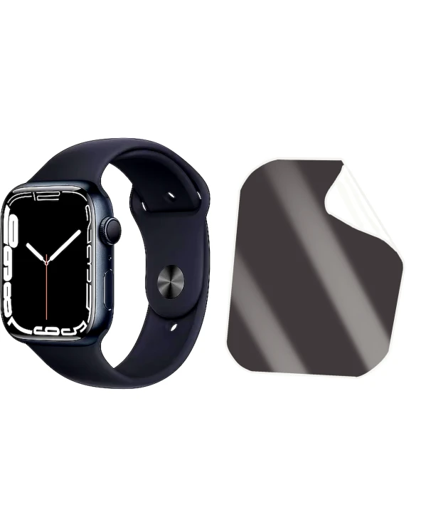 Apple Watch Series 7 45mm Saat Uyumlu Matte Esnek Ekran Kırılmaz Cam Ekran Koruyucu Film 8684609346060